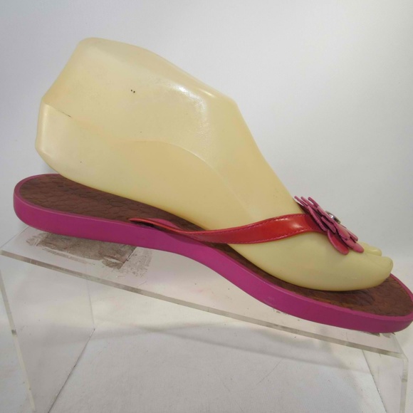 Coach LINDY Size 8 Pink Flip Flops Womens B3B8 - Picture 4 of 8